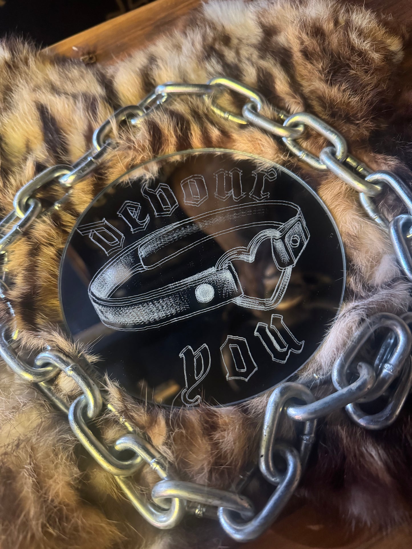 "Devour Me" Hand Engraved Mirror