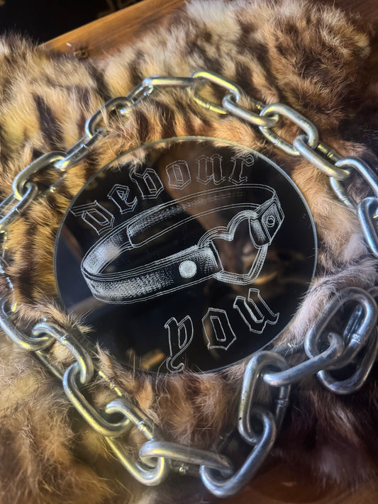 "Devour Me" Hand Engraved Mirror