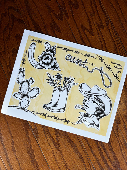 Cunt-ry 11x14" Print